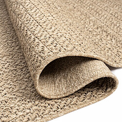 Avis UnAmourDeTapis Tapis extérieur intérieur rond Ø80 LYN13 REZA aspect jute motif arc-en-ciel ton sur ton