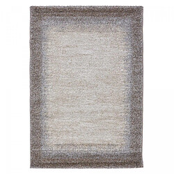 UnAmourDeTapis tapis salon 100x100 tissé marron carré motif faux uni ELEGANT 03