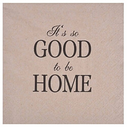 Paris Prix Lot de 20 Serviettes en Papier Home 33x33cm Naturel