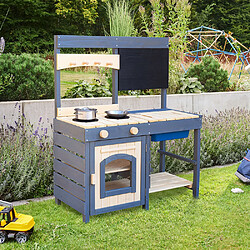 Home Deluxe Cuisine en bois MUDINO - Gris