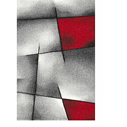 Avis UnAmourDeTapis tapis accueil 140x140 tissé rouge carré motif géométrique LYN8 ULTIMA