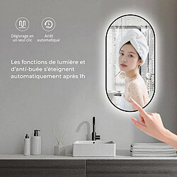 Acheter Saniland Miroir de salle de bain lumineux - Noir