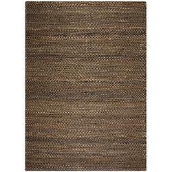 UnAmourDeTapis Tapis kilim 140x200 rectangle fait main en chanvre chocolat motif uni