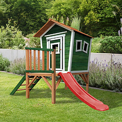 Home Deluxe Maison de jeu sur pilotis PINO avec toboggan - Vert