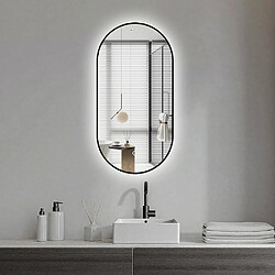 Saniland Miroir de salle de bain lumineux - Noir