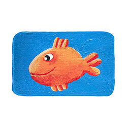 un amour de tapis Tapis enfant 70x95 rectangle tissé bleu DOUX PO