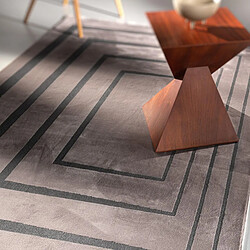 Avis UnAmourDeTapis tapis chambre 160x230 tissé rose et noir rectangle motif géométrique PLAZA