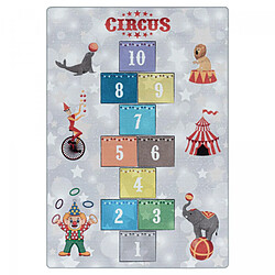 UnAmourDeTapis Tapis enfant 80x120 Lavable 30° CIRCU G gris