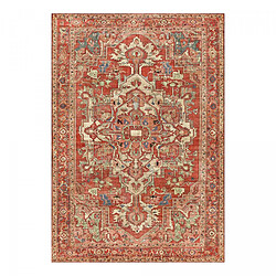 UnAmourDeTapis tapis salle à manger 200x290 tissé orange rectangle motif oriental VIVACE 4