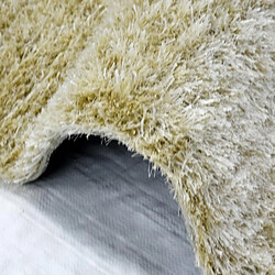 UnAmourDeTapis Tapis shaggy 120x180 rectangle fait main crème motif uni MALAIDROY pas cher