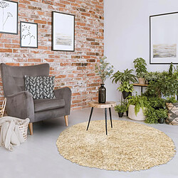 Acheter UnAmourDeTapis Tapis shaggy 90x160 rectangle fait main crème motif uni MALAIDORY