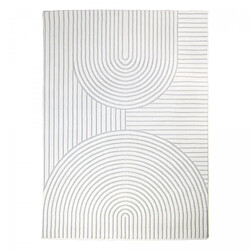 UnAmourDeTapis tapis salon 160x225 tissé crème rectangle motif géométrique LYN49 BINCI 