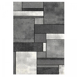 UnAmourDeTapis tapis couloir 40x60 tissé gris rectangle motif géométrique LYN8 GEOME
