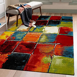UnAmourDeTapis tapis salon 200x290 tissé multicolore rectangle motif géométrique LYN8 BELO 2 pas cher
