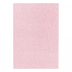 un amour de tapis tapis chambre Ø120cm tissé rose rond motif uni SAKRDA