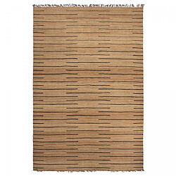UnAmourDeTapis Tapis jute 120x180 fait main marron et noir TASNIM