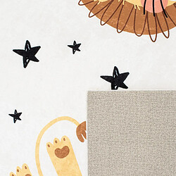 Avis UnAmourDeTapis Tapis enfant 120x160 tissé marron et jaune motif animaux CELESTA 2