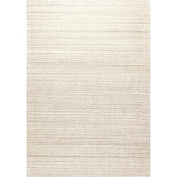 un amour de tapis tapis salle à manger 250x350 fait main en viscose beige rectangle motif uni