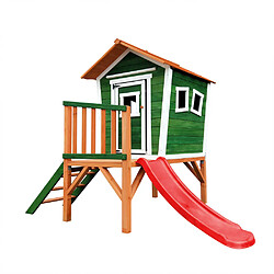 Home Deluxe Maison de jeu sur pilotis PINO avec toboggan - Vert