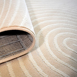 UnAmourDeTapis tapis salon 120x170 tissé beige rectangle motif géométrique LYN49 ARCROL pas cher
