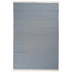 un amour de tapis tapis salon 140x200 fait main en laine gris souris rectangle motif uni RAINBOW