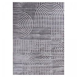 UnAmourDeTapis tapis salon 120x160 tissé gris rectangle motif géométrique CERABI