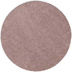 UnAmourDeTapis Tapis rond Ø120cm tissé rose rond motif uni ALEGRIA 