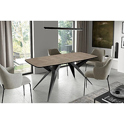 Wfl group Table à manger Trax ovale - Gris béton