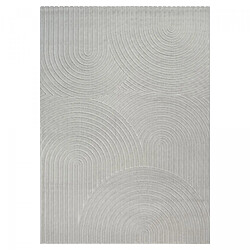 UnAmourDeTapis Grand tapis intérieur extérieur 240x340 en relief LYN14 ARC6EL Gris ton sur ton