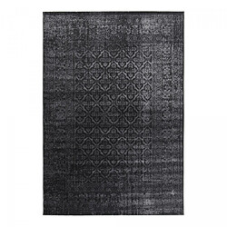UnAmourDeTapis tapis salon 80x150 tissé noir rectangle motif ethnique LUMIN 4