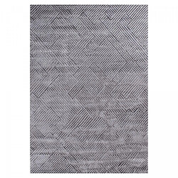 UnAmourDeTapis tapis salon 120x160 tissé gris rectangle motif géométrique CEROTEO