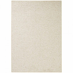 UnAmourDeTapis Tapis entrée 60 x 90 cm, beige, faux uni, TUFTI tufté main, structure ras de poils confortable