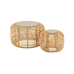 Mes Lot de 2 tables basses rondes - Naturel
