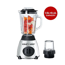 Avis Blender mixeur en verre 2en1 fonction pulse 800W Comfy Nest CNBLG15P