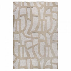 UnAmourDeTapis Tapis kilim 160 x 230 cm, beige, écru, motif géométrique authentique, design graphique, THERESE