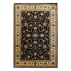 UnAmourDeTapis Tapis orient 240x340 rectangle noir tissé motifs orientaux BISKO 1