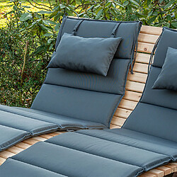 Home Deluxe Chaise longue en bois ondulé TAIGA Quantité : 1