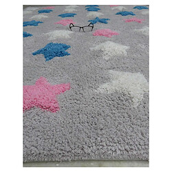 UnAmourDeTapis Tapis enfant 60x110 rectangle fait main en coton multicolore CETOIL pas cher