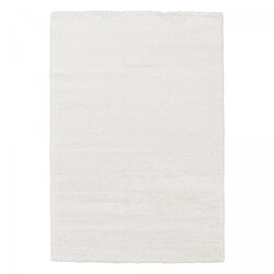 UnAmourDeTapis Tapis shaggy 80x150 rectangle tissé blanc motif uni AMORE 1
