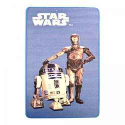 un amour de tapis Tapis enfant 67x125 tissé bleu motif géométrique STAR WARS 1