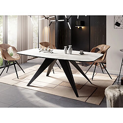 Wfl group Table à manger Foster - Marbre blanc