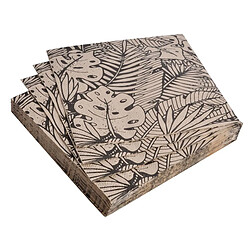 Paris Prix Lot de 20 Serviettes en Papier Fresh Green 33x33cm Noir