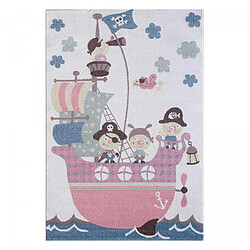 UnAmourDeTapis Tapis enfant 80x150 rectangle tissé crème PIRATOJI 