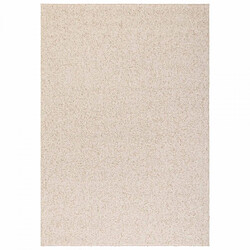 UnAmourDeTapis Tapis chambre 120 x 170 cm, motif faux uni, beige, design épuré et confortable ROCCCO