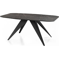 Wfl group Table à manger Foster - Marbre noir