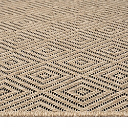 UnAmourDeTapis Tapis extérieur intérieur 80x250 LYN13 REZY 3 aspect jute ton sur ton pas cher
