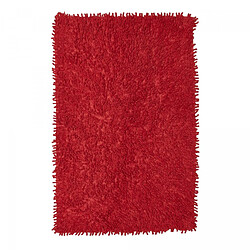 UnAmourDeTapis Tapis de salle de bain Fait main SPAGHETTI Rouge 50x80 en coton