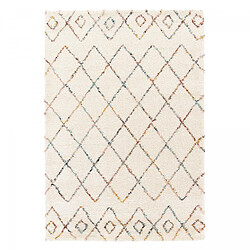 UnAmourDeTapis Tapis shaggy 120x170 rectangle tissé crème motif abstrait AMORE 8