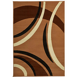 UnAmourDeTapis tapis chambre 60x110 tissé beige rectangle motif rond LYN1 JOYLE