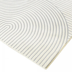 UnAmourDeTapis tapis salon 160x225 tissé crème rectangle motif géométrique LYN49 BINCI pas cher